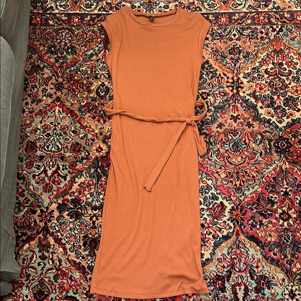 Sleeveless Orange Dress